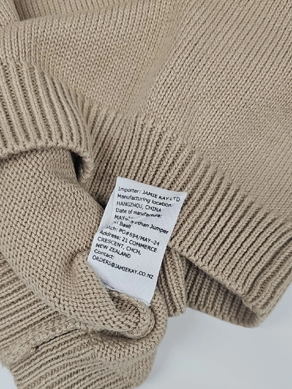 NWT Jamie Kay Beige Sweater with Brown Dachshund Motif Size 6Y